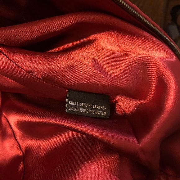 Red leather jacket - Picture 3 of 4